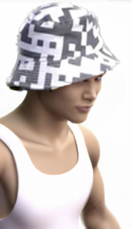 for Cap Abstract Cotton QR White Monochrome Graphic Fisherman Raves, Trendy 2024 Unique Bold and Code Music QR for Bucket Gamer Code Hat, Black Pattern Hat Design with Unisex Cool Sun Geometric